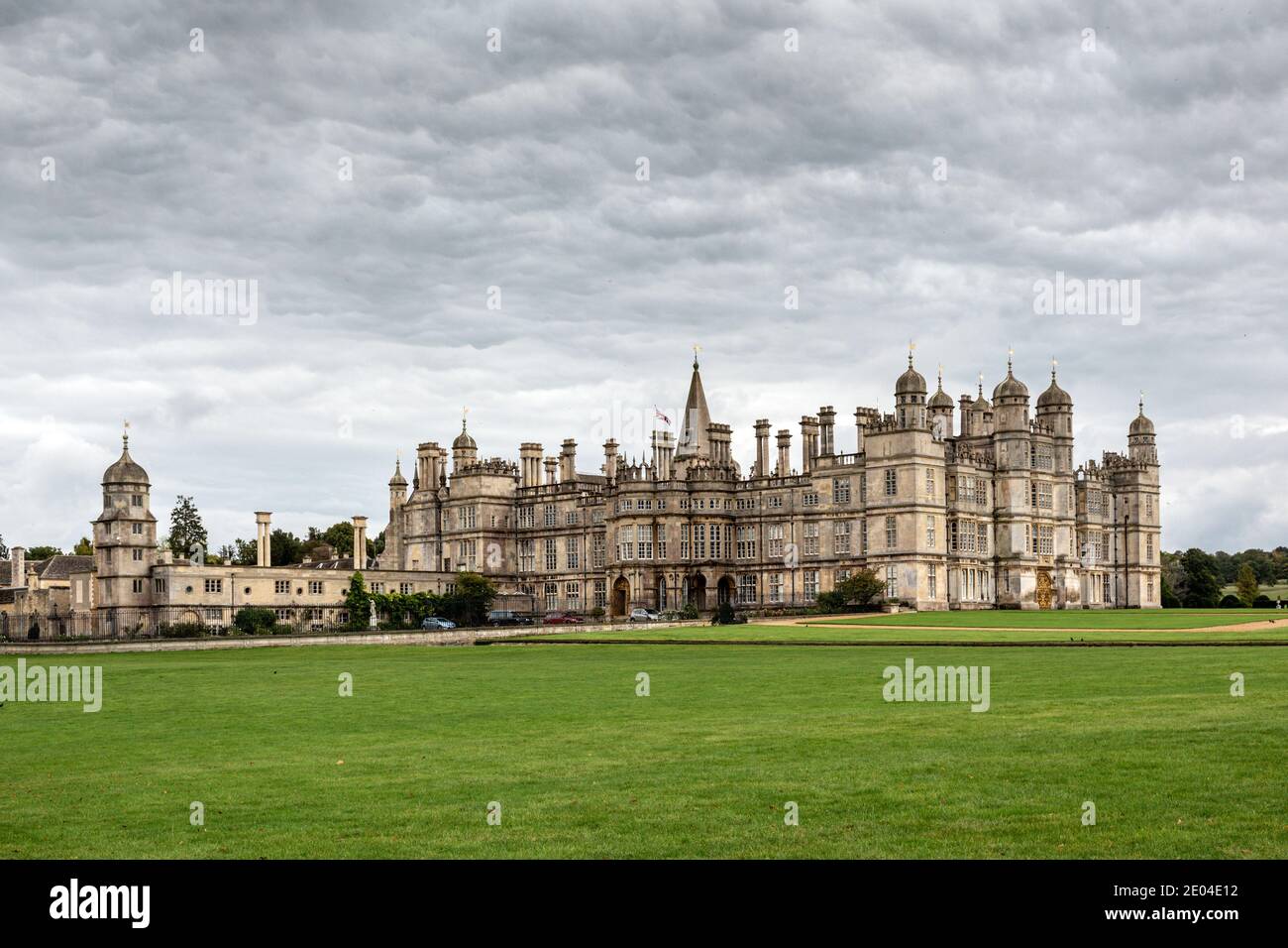 Burghley House, una residenza signorile elisabettiana del XVI secolo vicino a Stamford, Lincolnshire, Inghilterra, Regno Unito Foto Stock