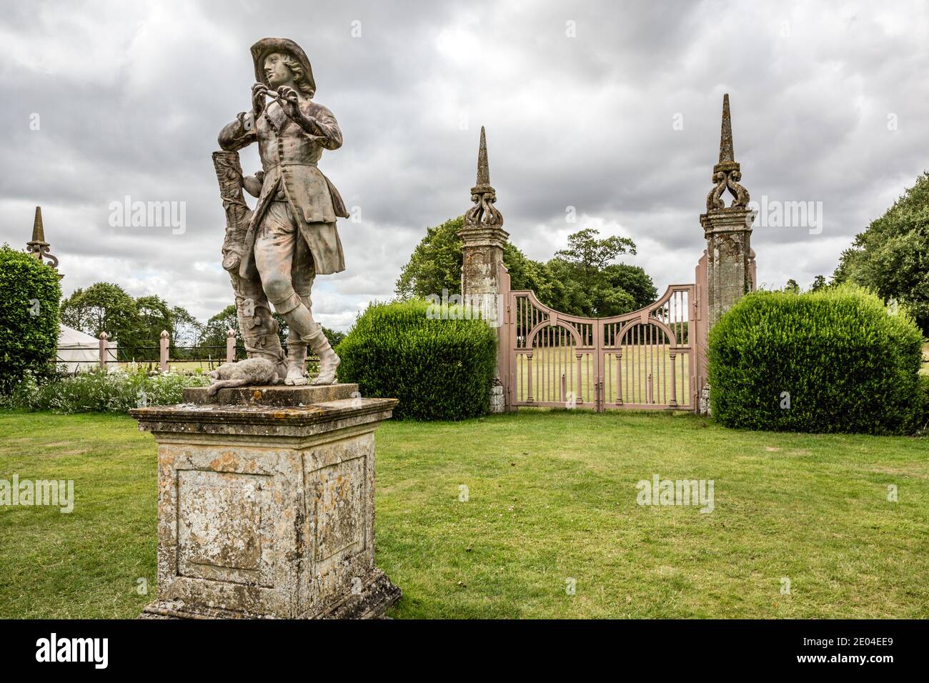 I giardini di Canons Ashby, un maniero elisabettiano situato a Canons Ashby, Northamptonshire, Inghilterra. Foto Stock