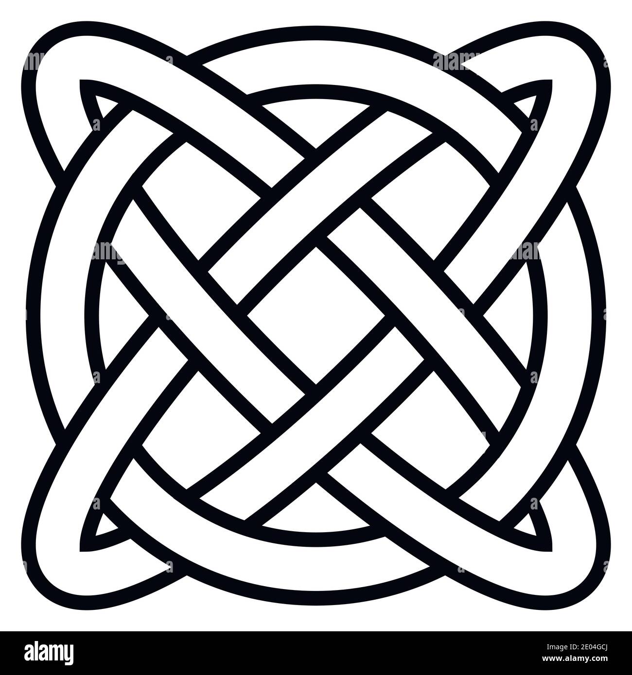 Nodo celtico simbolo vita eterna infinito, vettore amuleto simbolo longevità e salute, simbolo di salute mentale e benessere Illustrazione Vettoriale