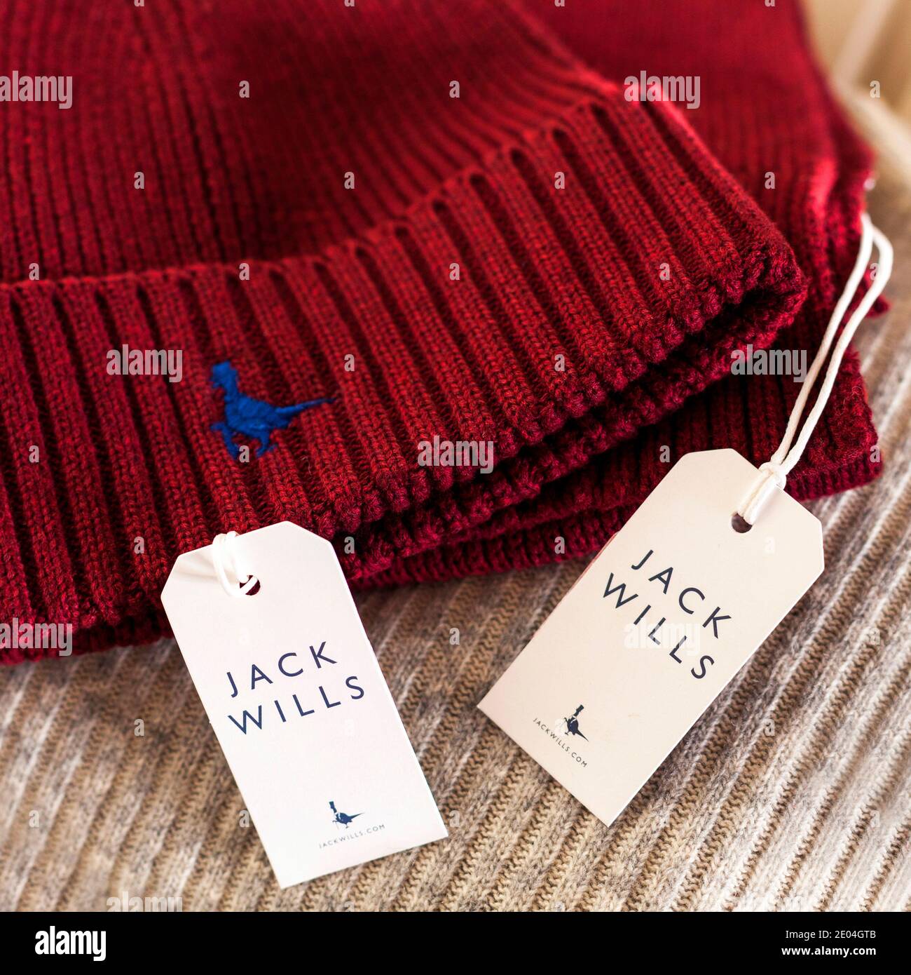 Jack Wills marchio di abbigliamento britannico fondato a Salcombe, Devon nel 1999, Foto Stock