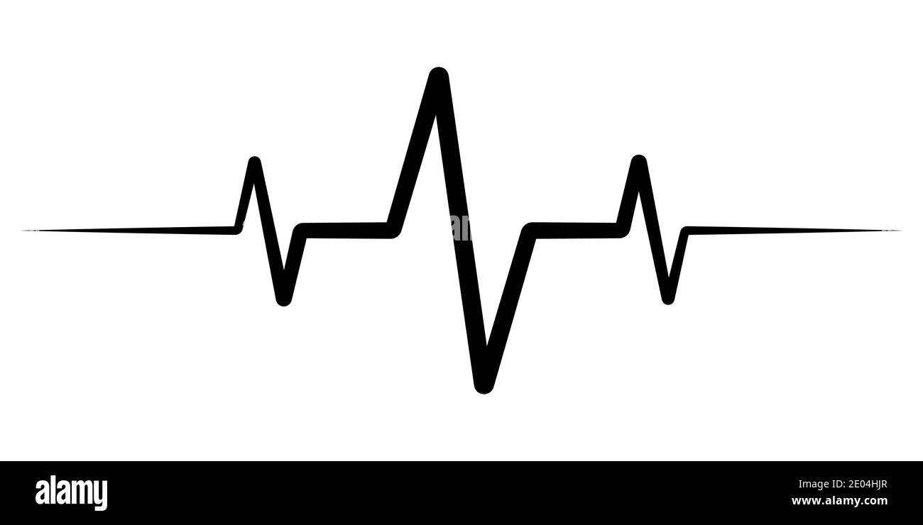 polso della frequenza cardiaca, logo della medicina dell'icona, icona della frequenza cardiaca del battito cardiaco vettoriale, suono audio picchi di ampiezza delle onde radio Illustrazione Vettoriale