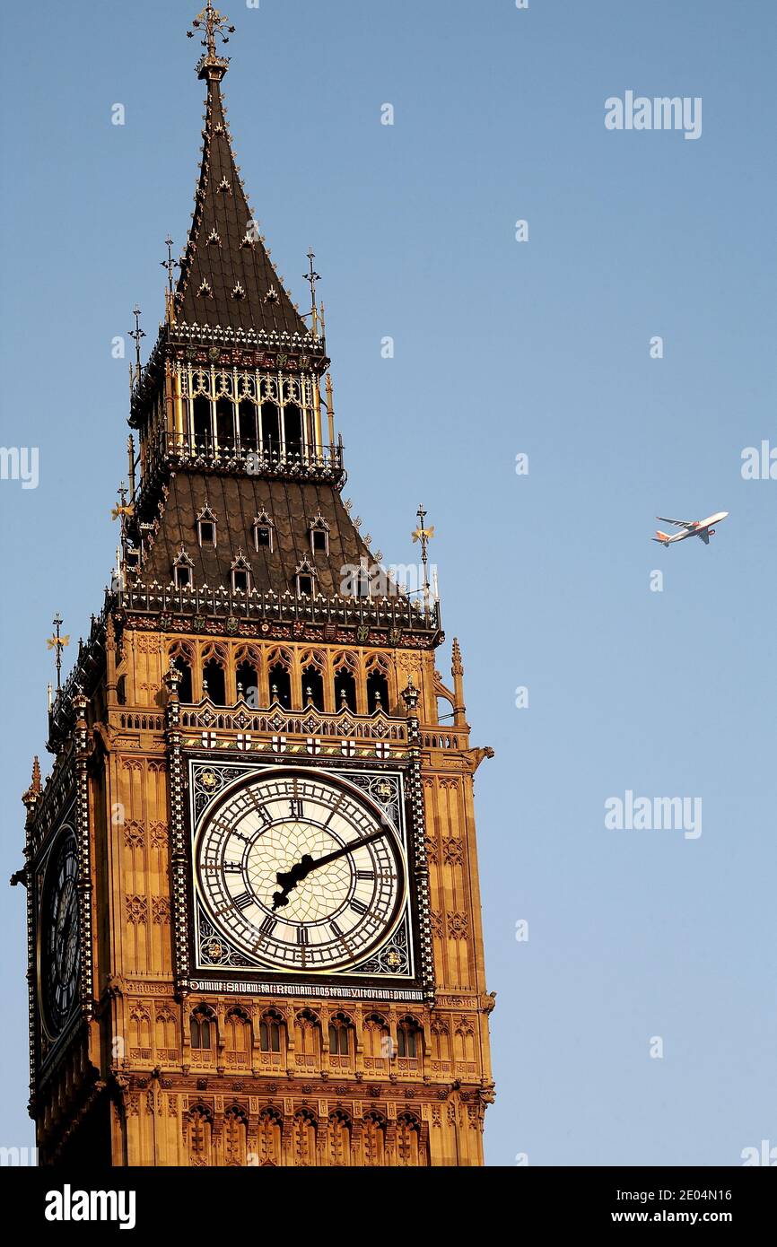 GRAN BRETAGNA / Inghilterra / Londra / Big ben l'orologio più famoso del mondo. Foto Stock