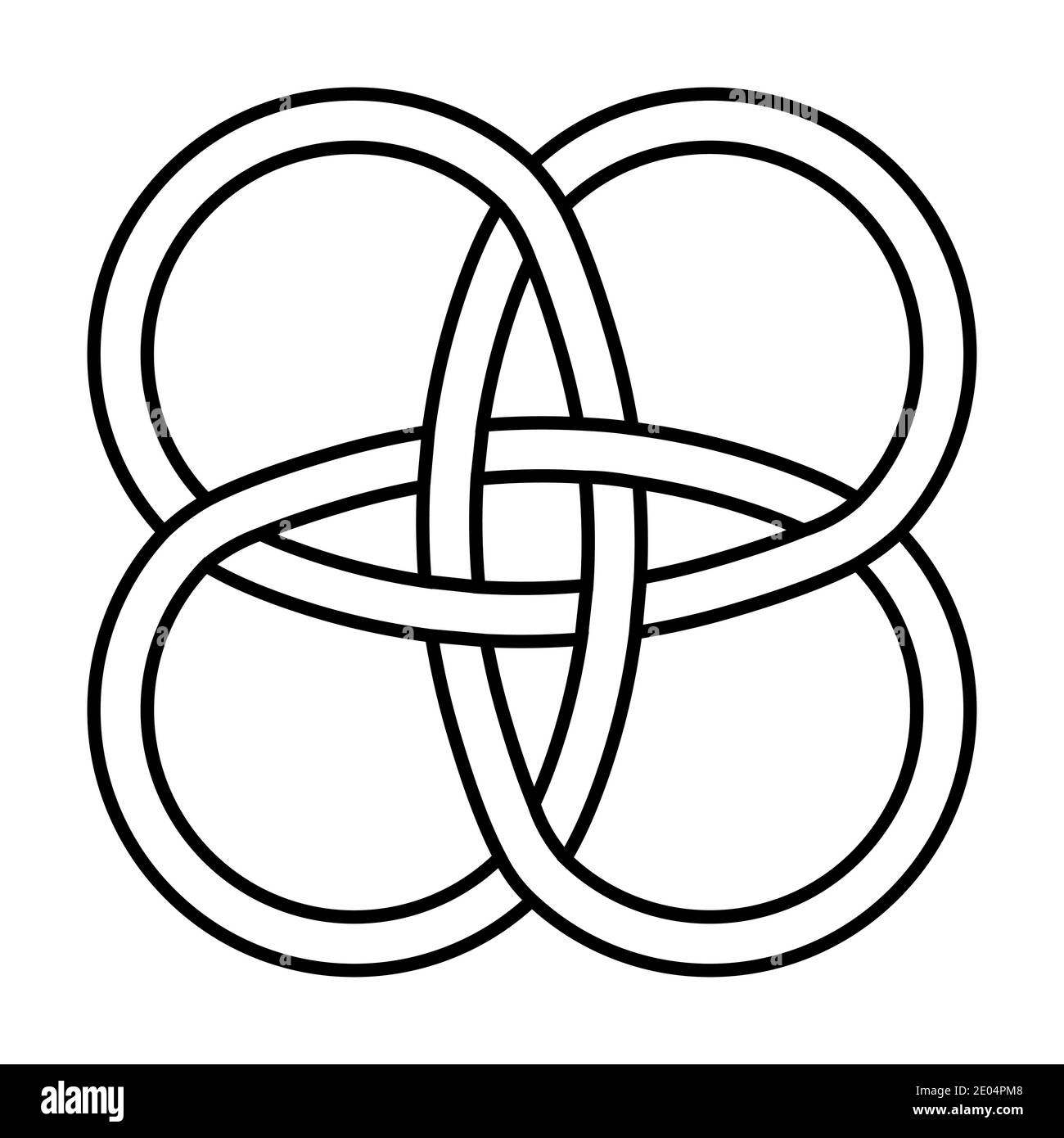 Nodo celtico amuleto vettore nodo celtico nodo celtico linee intrecciate simbolo di longevità e salute Illustrazione Vettoriale