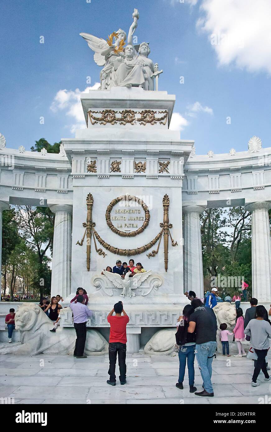Benito Juárez Emiciclo Alameda Central Park, Città del Messico, Messico Foto Stock