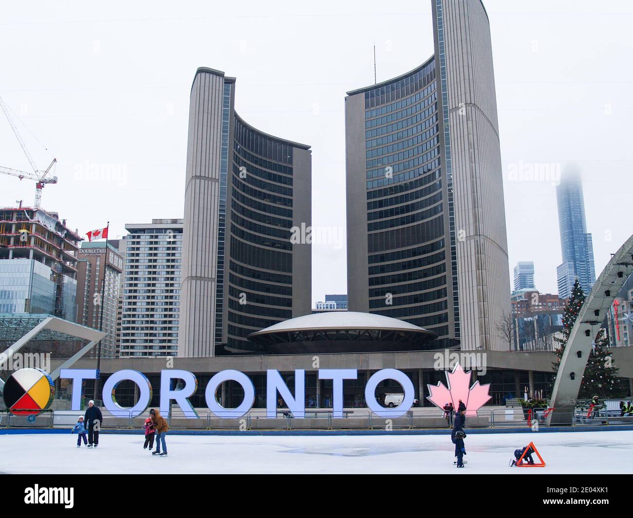 Vita su Queen Street Toronto Foto Stock