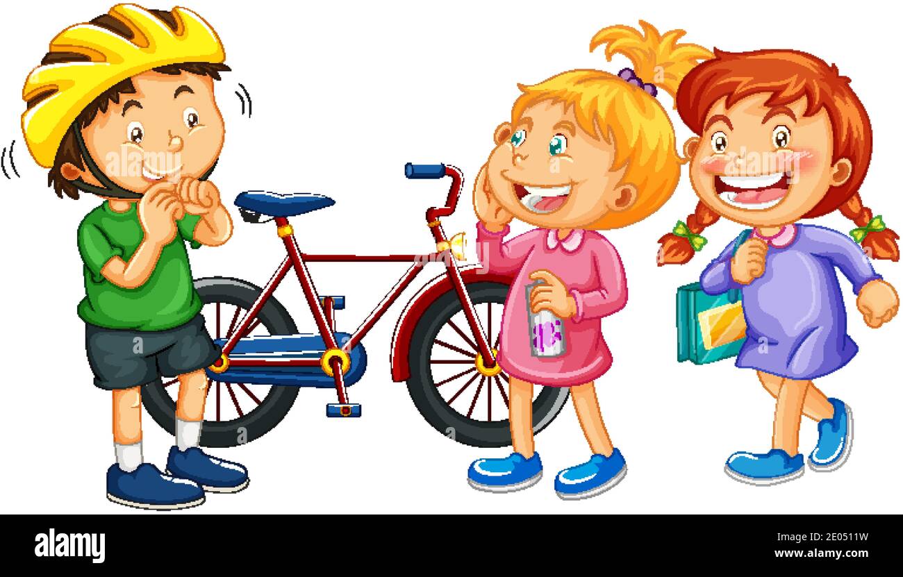 Illustrazione del personaggio dei cartoni animati isolati per bambini Illustrazione Vettoriale
