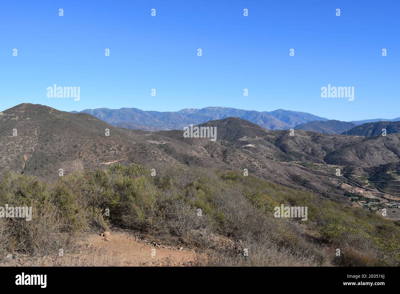 Vista del Monte Palomar. Foto Stock