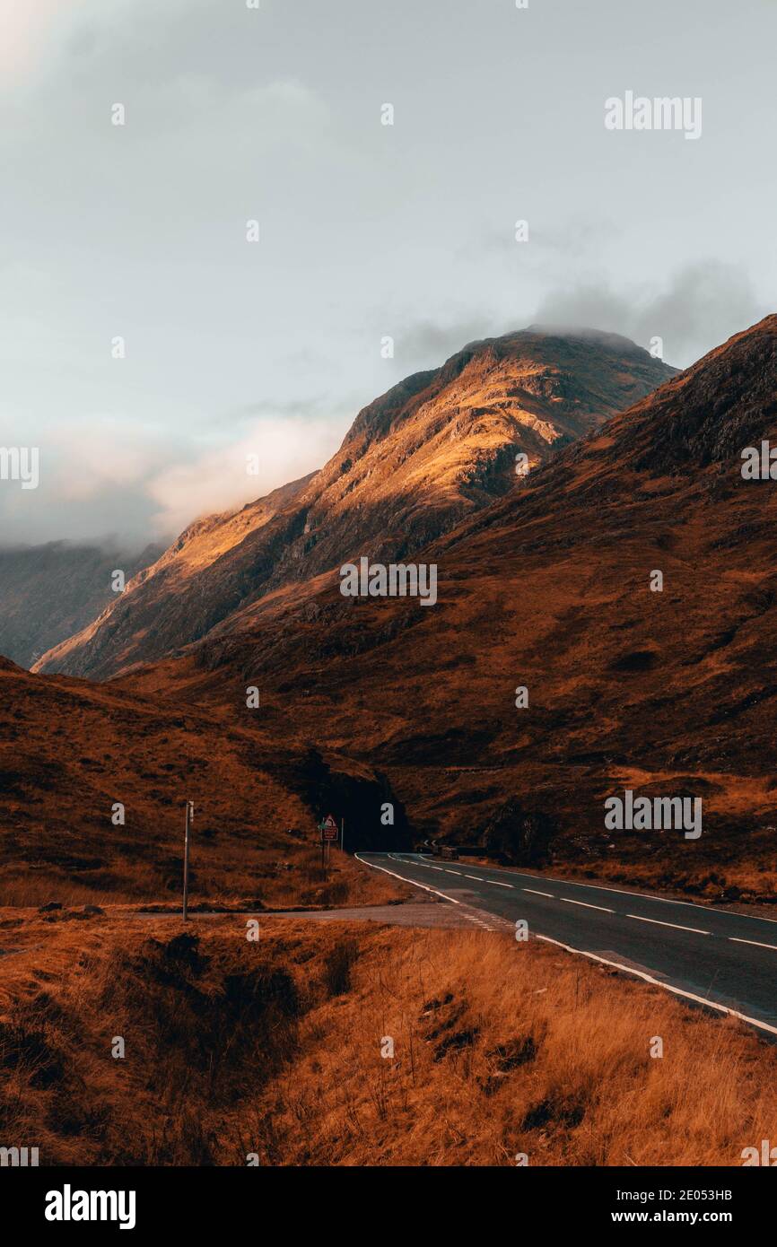 Le Highlands di Glencoe, Scozia. Foto Stock