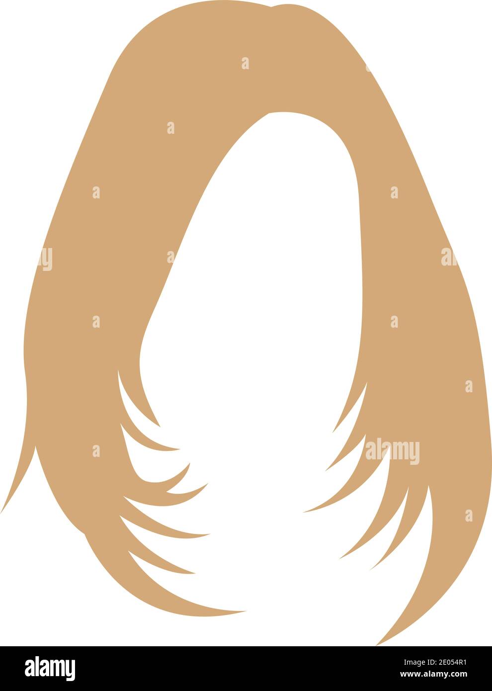 Wig hair icona modello di disegno vettore illustrazione isolata Illustrazione Vettoriale