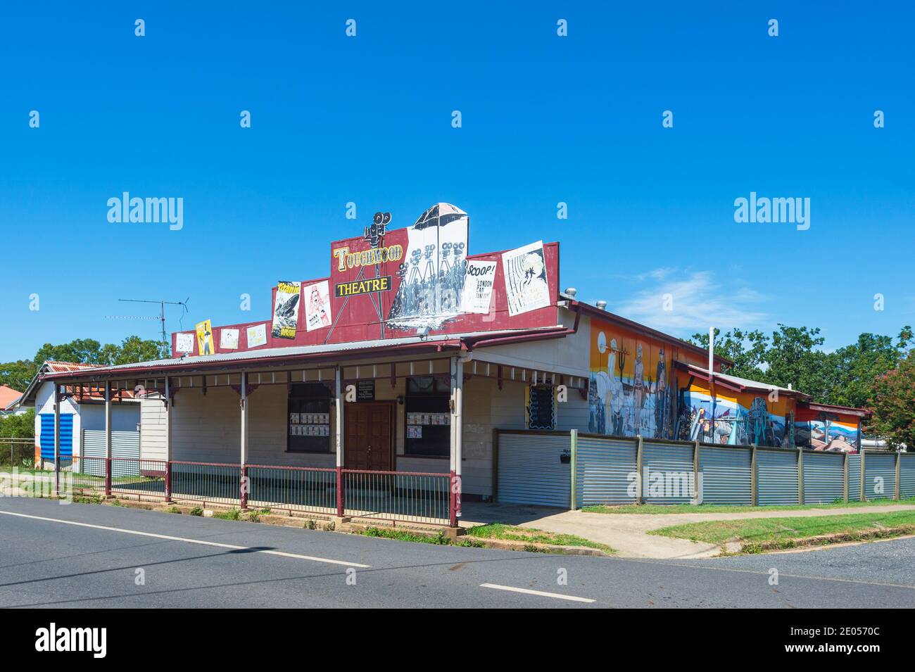 Touchwood Theatre nella vecchia città mineraria di Mount Morgan, Central Queensland, QLD, Australia Foto Stock