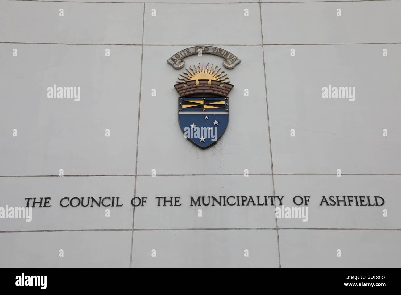 Il Consiglio del comune di Ashfield, Municipio, Ashfield, Sydney, NSW, Australia. Foto Stock