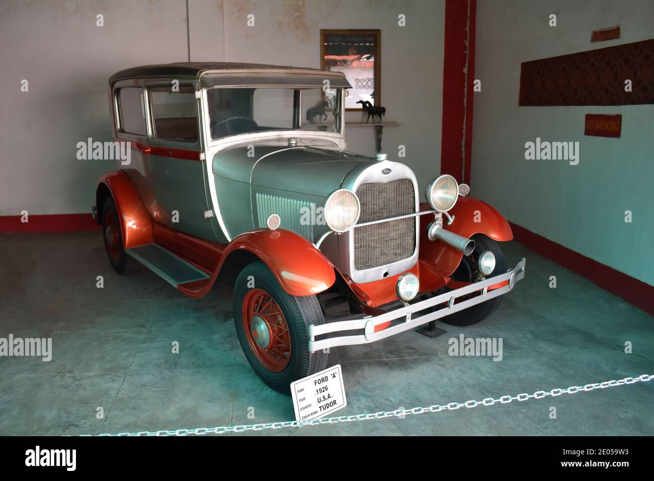 16 novembre 2020, Auto World Vintage Car Museum. Ahmedabad, Gujarat, India. FORD 'A' ANNO 1926, U.S.A., TUDOR Foto Stock