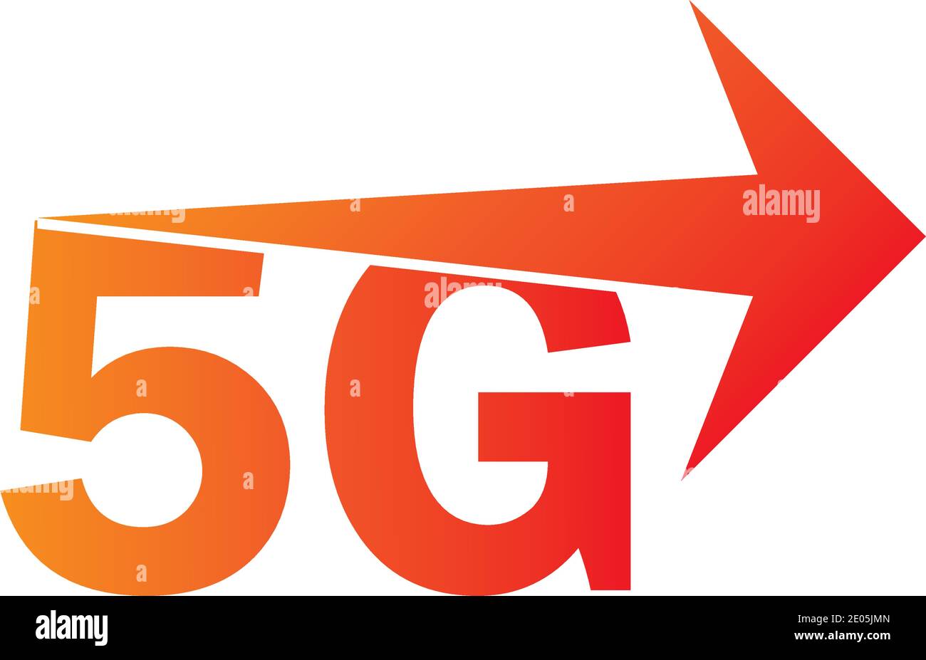 logo 5g modello vettoriale icona tecnologia vettoriale simbolo di rete 5G Illustrazione Vettoriale