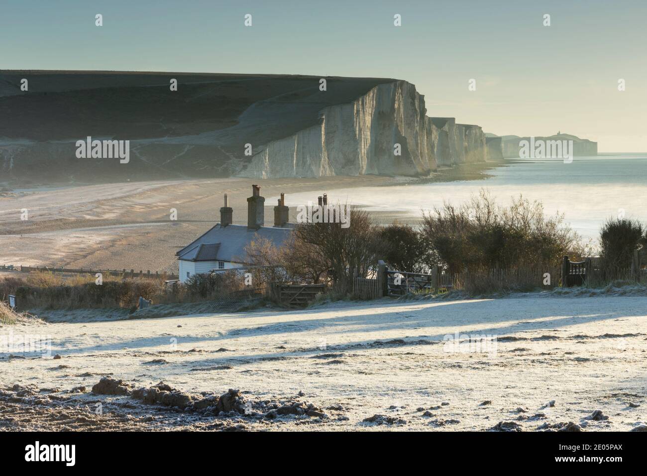 Faro custodi cottage Foto Stock