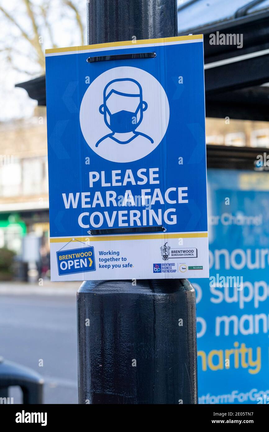 Brentwood Essex 30 dicembre 2020 Brentwood, Essex ha il più alto tasso di infezione da covid-19 in Inghilterra e Essex ha dichiarato un 'incidente critico' a causa della pressione sugli ospedali e le strutture di NHS. Credit: Ian Davidson/Alamy Live News Foto Stock
