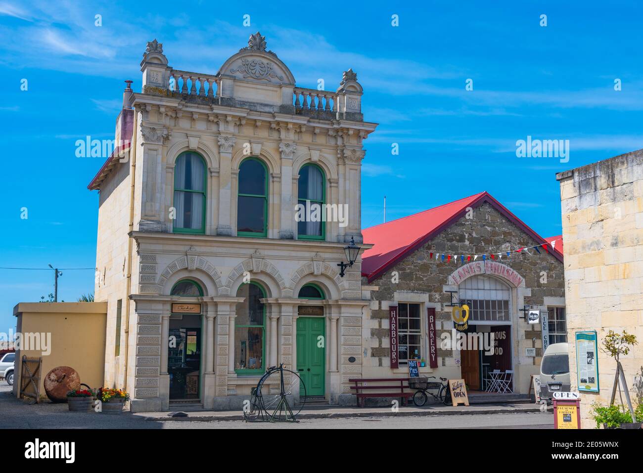 OAMARU, NUOVA ZELANDA, 24 GENNAIO 2020: Distretto vittoriano a Oamaru, Nuova Zelanda Foto Stock