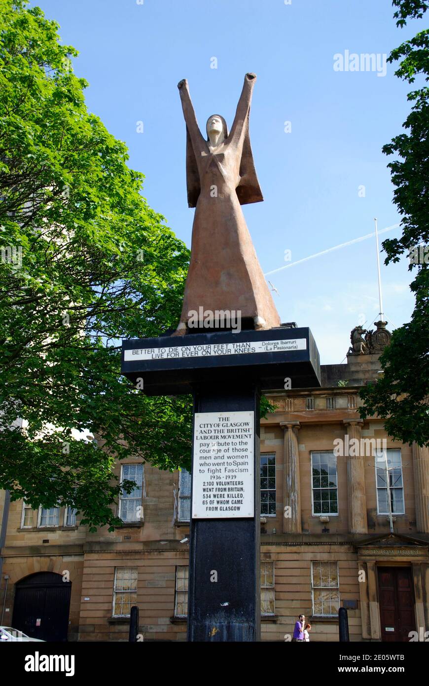 'La Pessionaria' Glasgow, monumento alla Brigata Internazionale Foto Stock