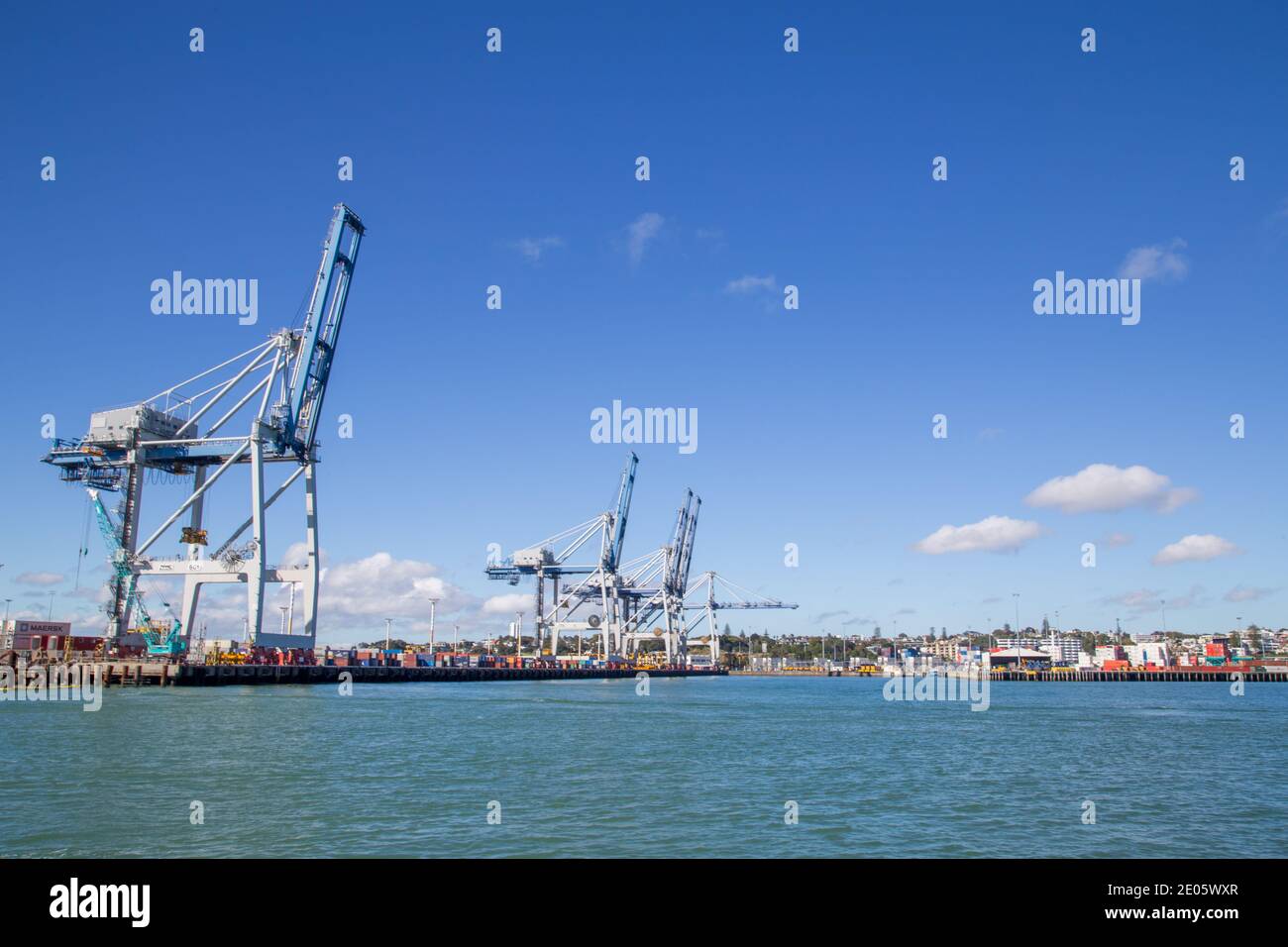 Contenitore morsetto a Auckland, Nuova Zelanda Foto Stock