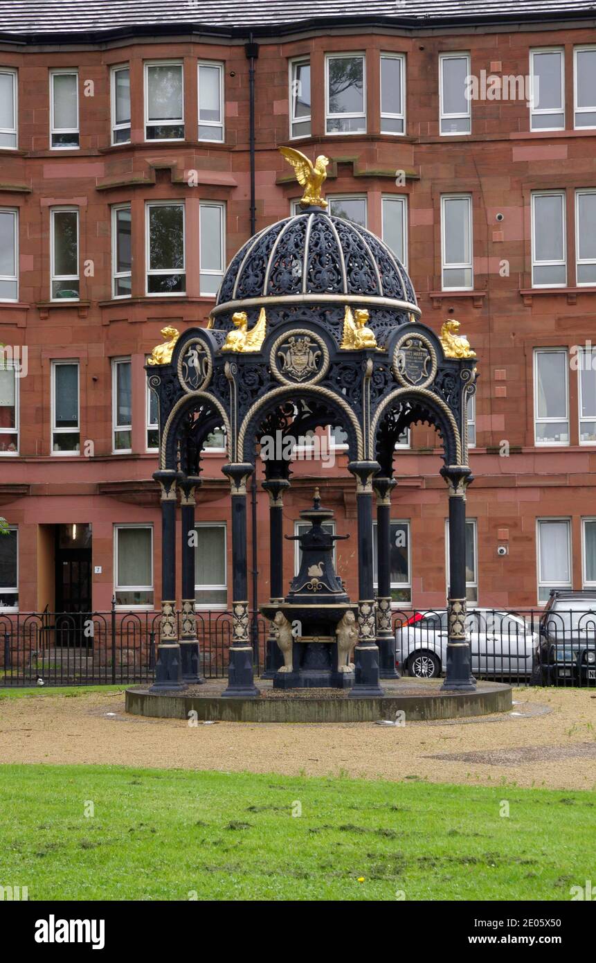 Bailie James Martin Memorial, fontana da bere Foto Stock