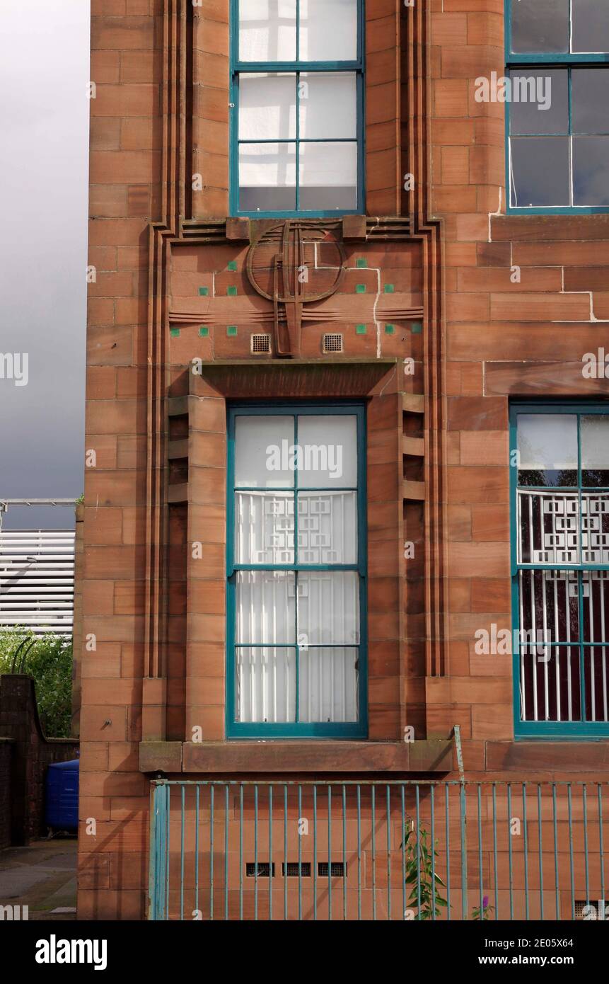Decorazione esterna della Scotland Street School Foto Stock
