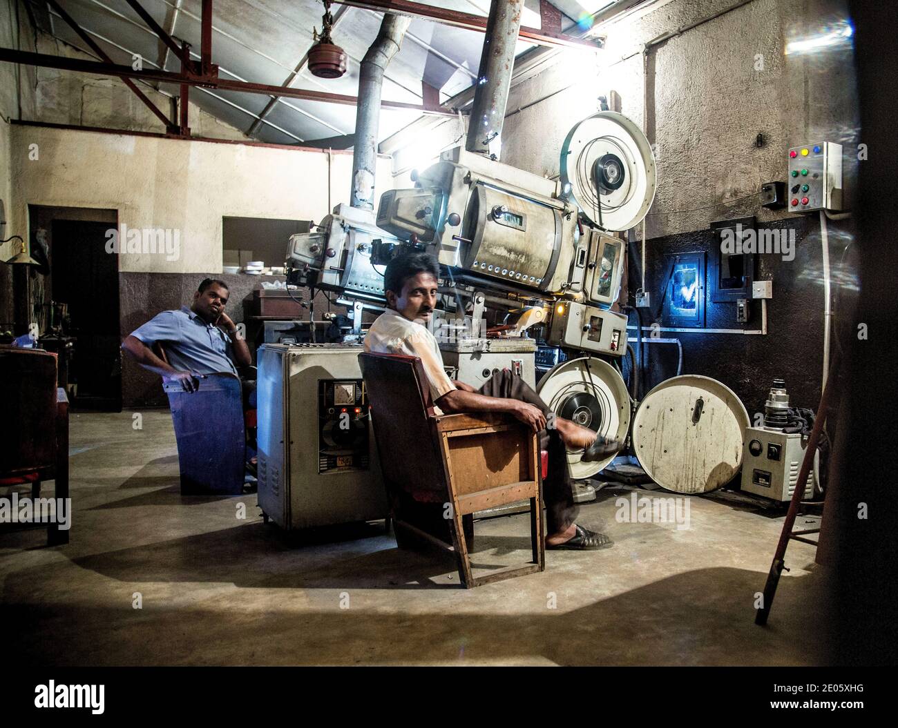 Foto mostra: Vecchio cinema nello Sri Lanka.Regal cinema a Negombo che ha 90 anni e uno dei più antichi in Sri Lanka. Il cinema impiega ancora due persone Foto Stock