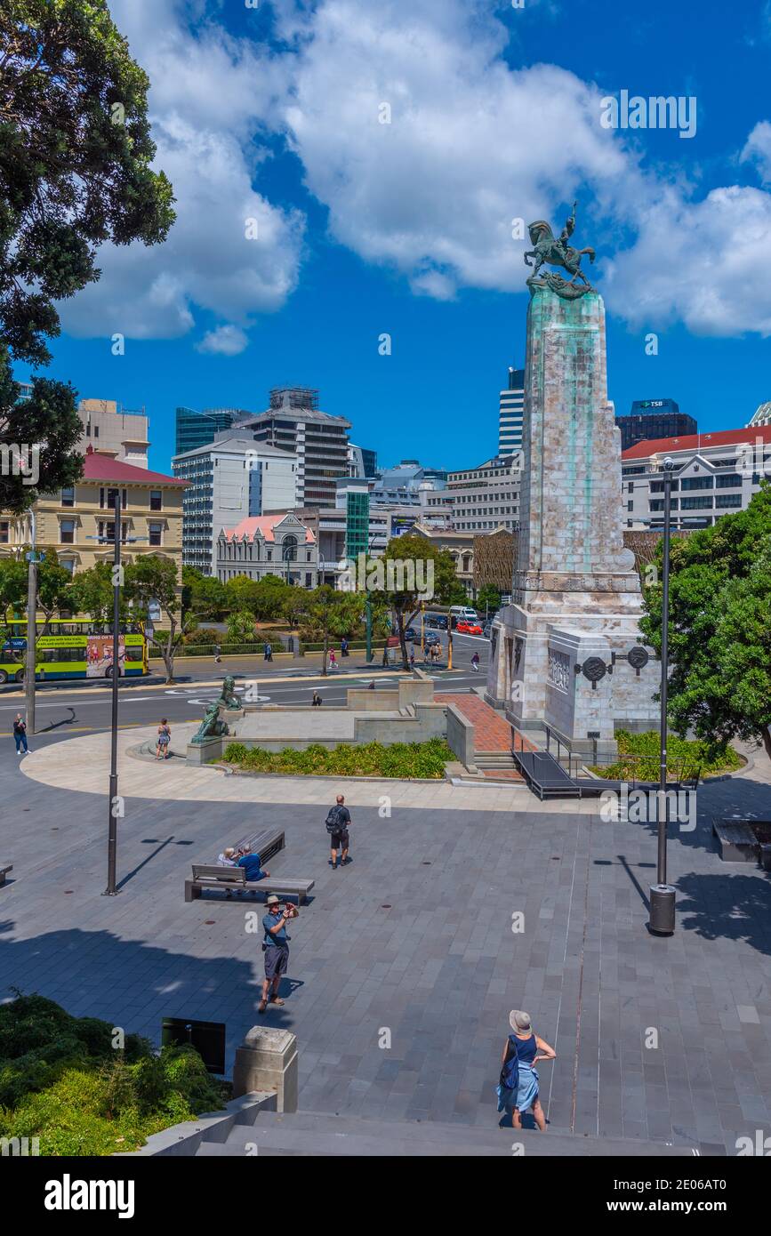 WELLINGTON, NUOVA ZELANDA, 9 FEBBRAIO 2020: Wellington Cenotaph in Nuova Zelanda Foto Stock