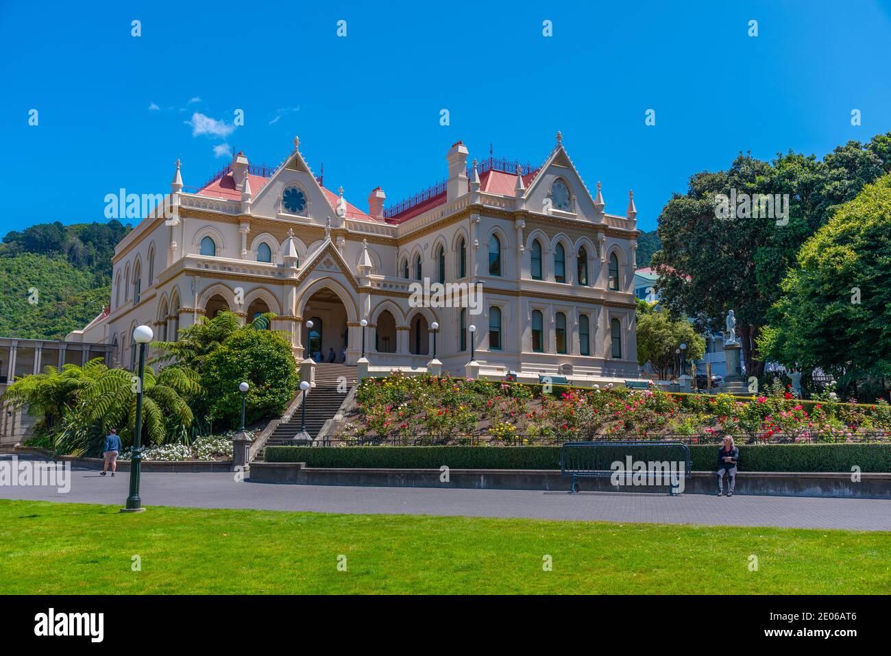 WELLINGTON, NUOVA ZELANDA, 9 FEBBRAIO 2020: Biblioteca parlamentare a Wellington, Nuova Zelanda Foto Stock