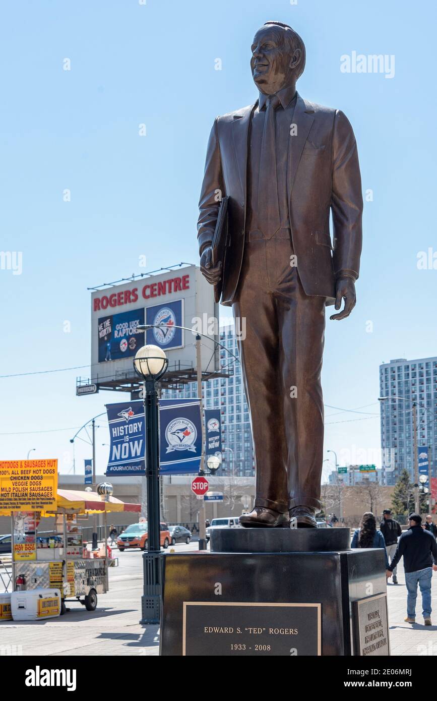 Ted Rogers Sculpture Statue Art, Toronto, Canada Foto Stock