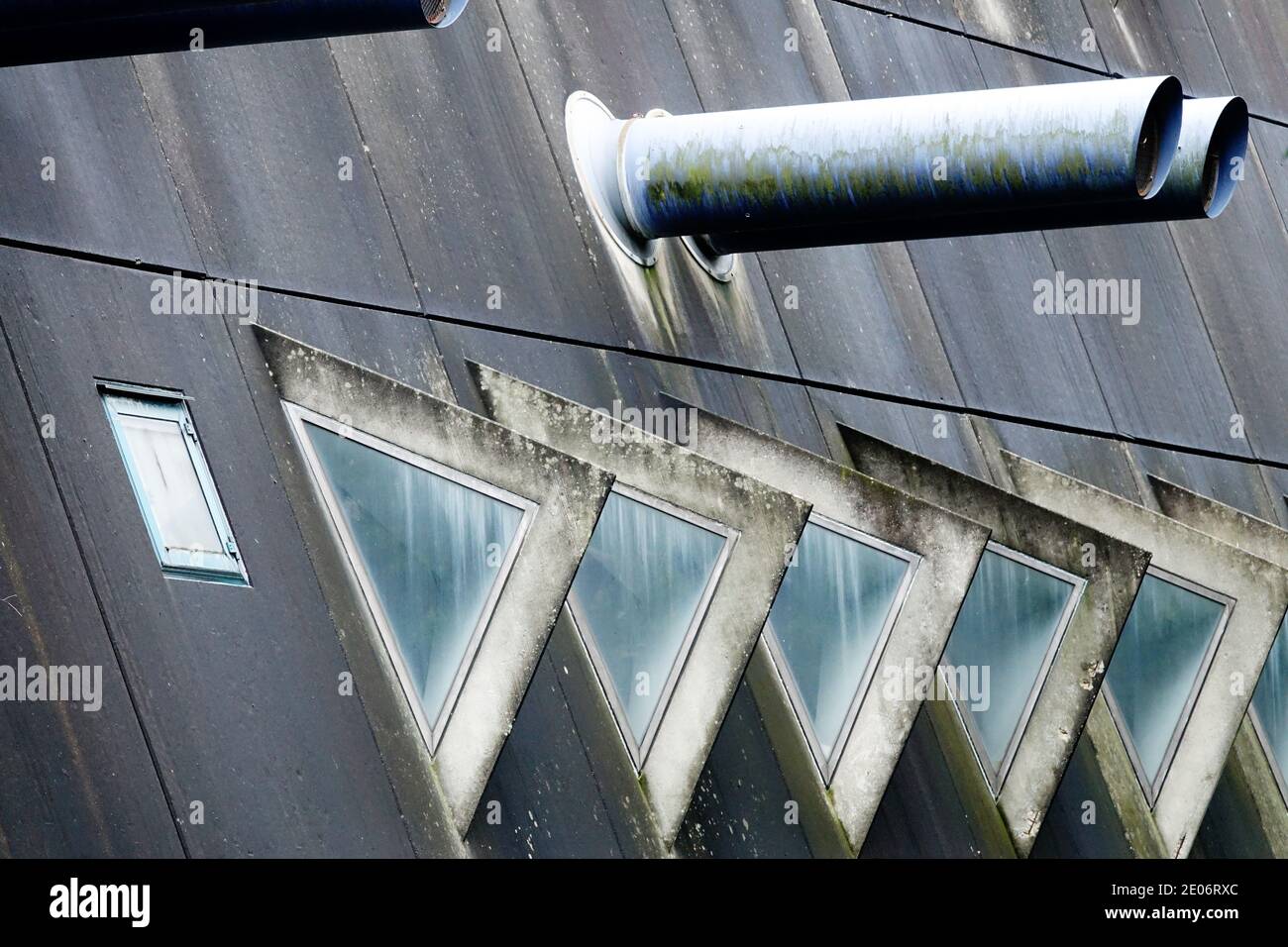 Architettura brutalista Berlino Maeusebunkerr dettaglio Germania Foto Stock