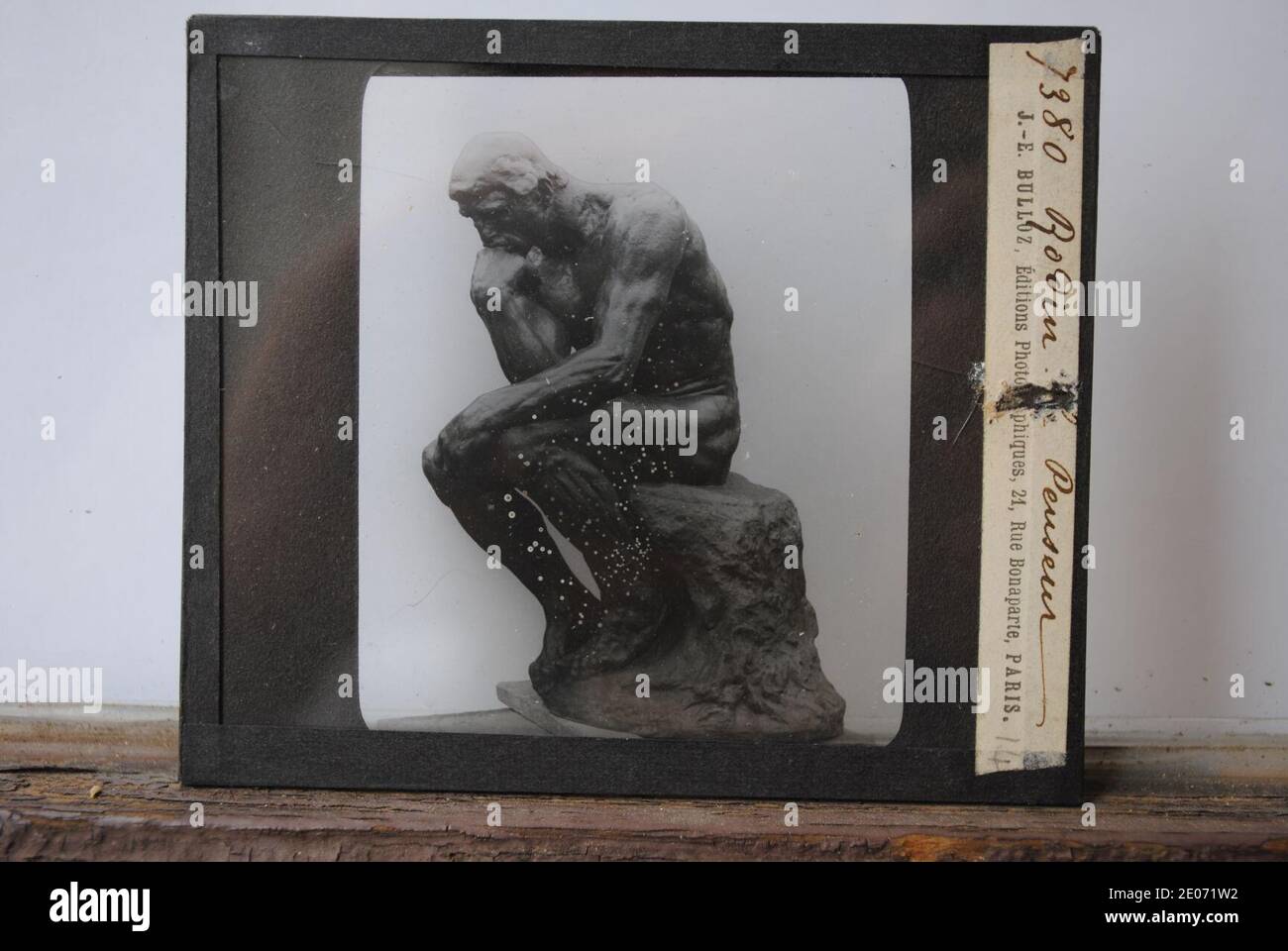 Le Penseur de Rodin - Plaque photographique - Jacques-Ernest Bulloz. Foto Stock