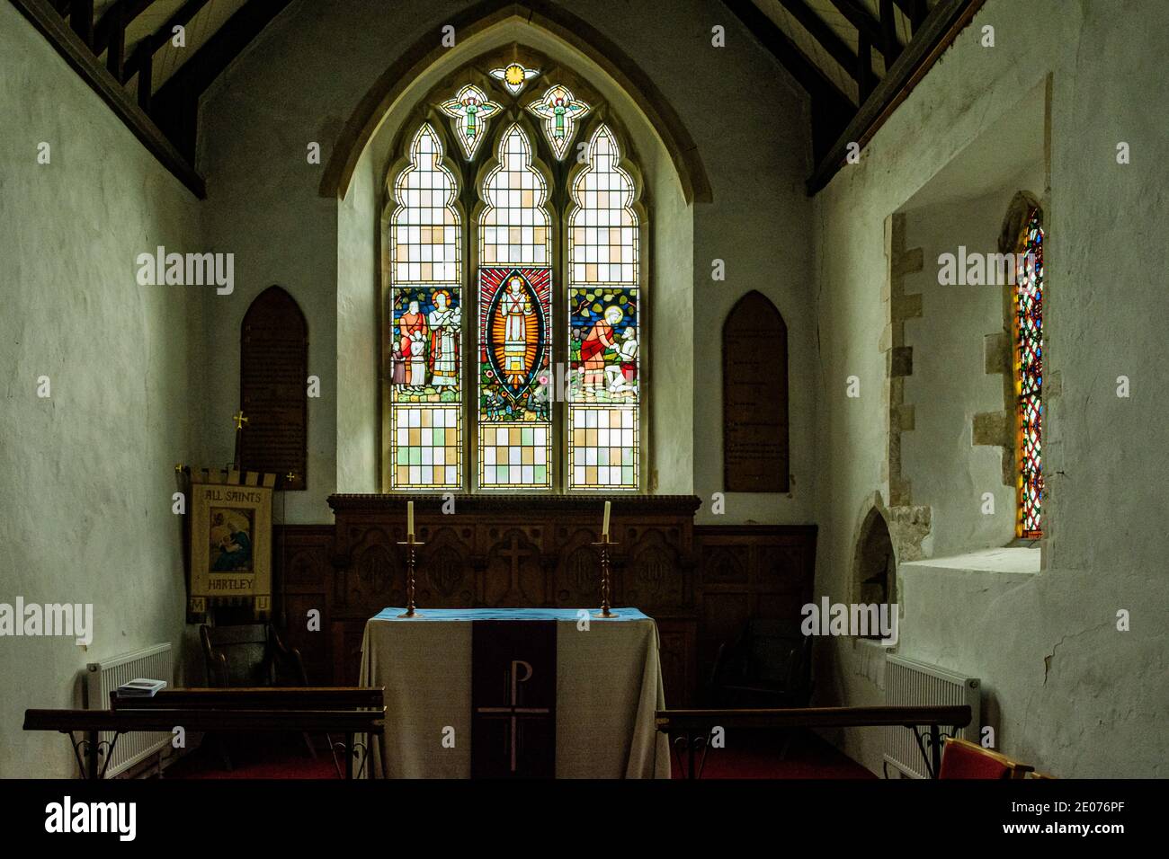 Chiesa di tutti i Santi, Church Road, Hartley, Kent Foto Stock