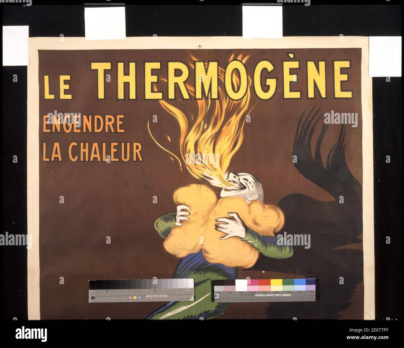 Le Thermogène- Engendre la chaleur et guèrit- toux rhumatismes, points de Côte, etc. - L. Cappiello. Foto Stock