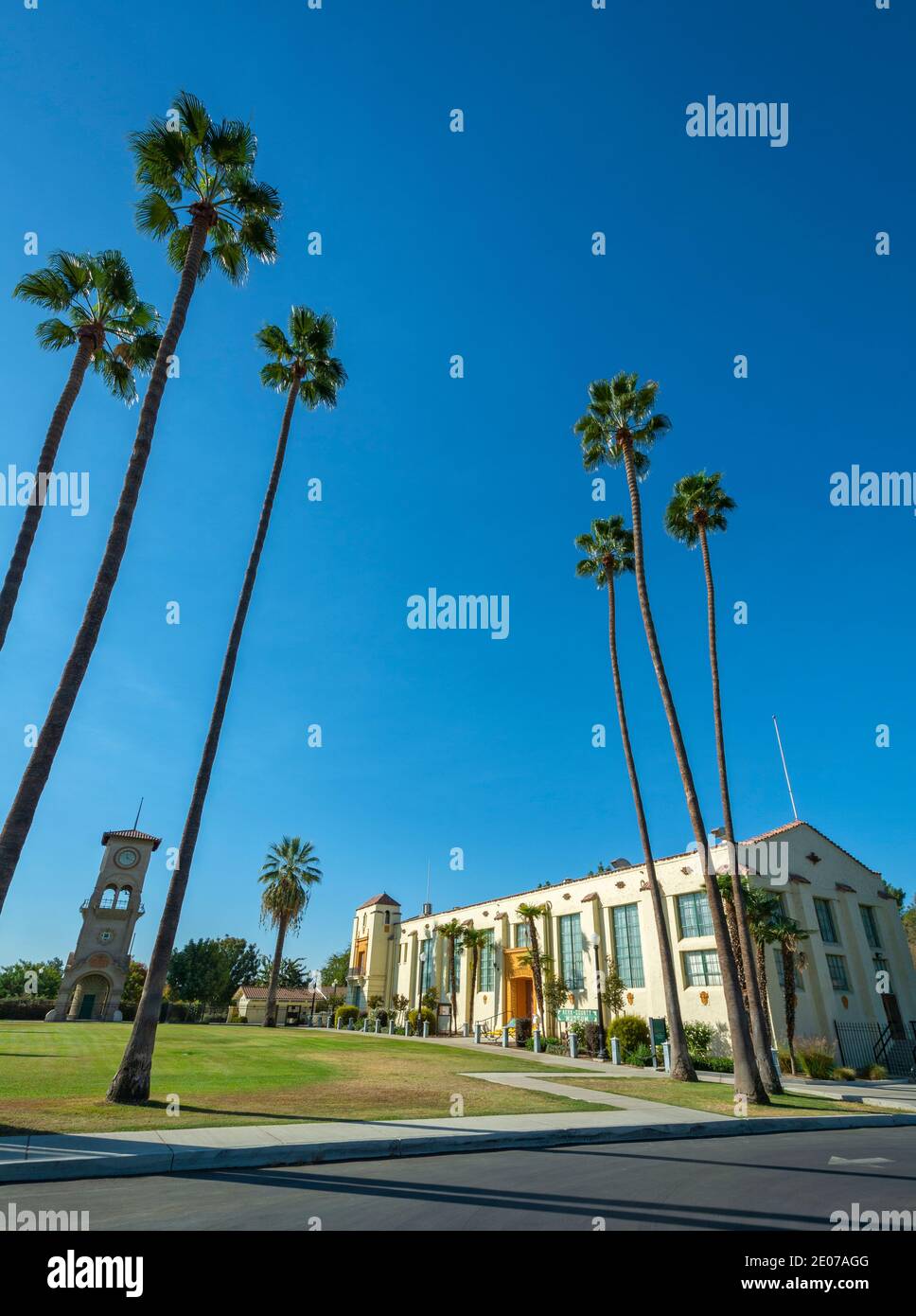California, Bakersfield, Kern County Museum, Beale Memorial Clock Tower Foto Stock