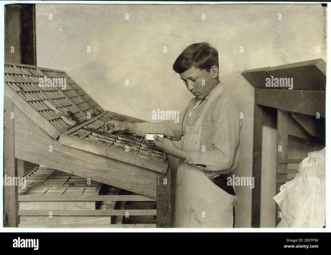 Composizione tipografica di apprendimento. Scuola di formazione per sordomuti. Vedere 4843-4851. Foto Stock