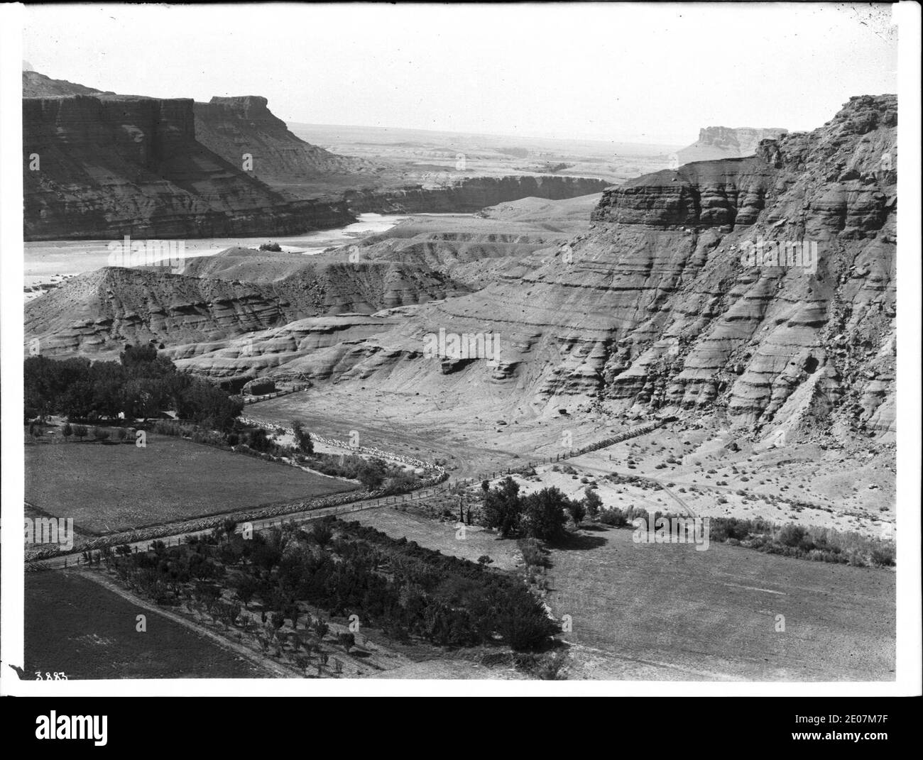 Lee vecchio ranch a Lee's Ferry sulla parte superiore del Fiume Colorado, incrocio di Marble Canyon e Glen Canyon, 1900-1930 Foto stock - Alamy