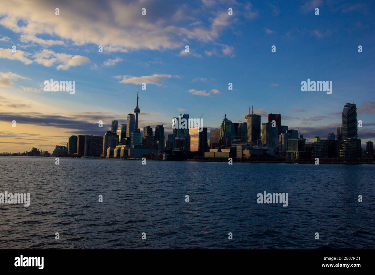 Vista di Toronto al tramonto Foto Stock