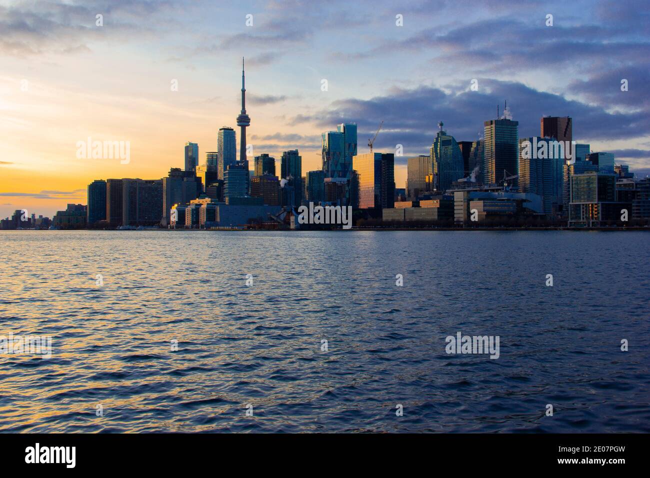 Vista di Toronto al tramonto Foto Stock