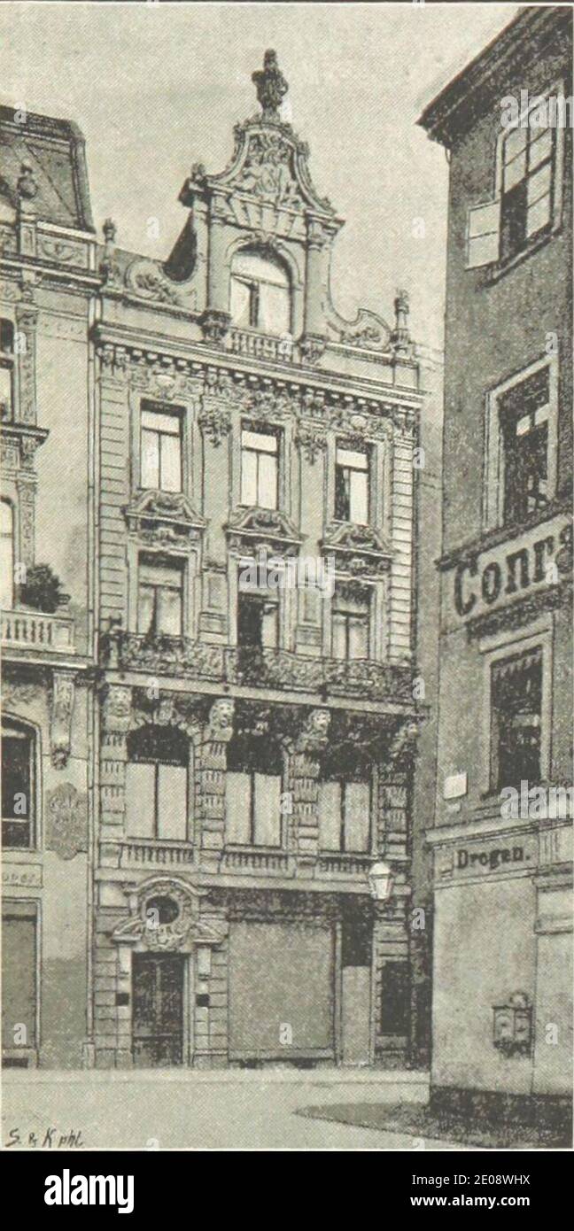 Leipzig Petersstraße 46 ANSICHT - leipzig und seine bauten (1892), S. 447. Foto Stock