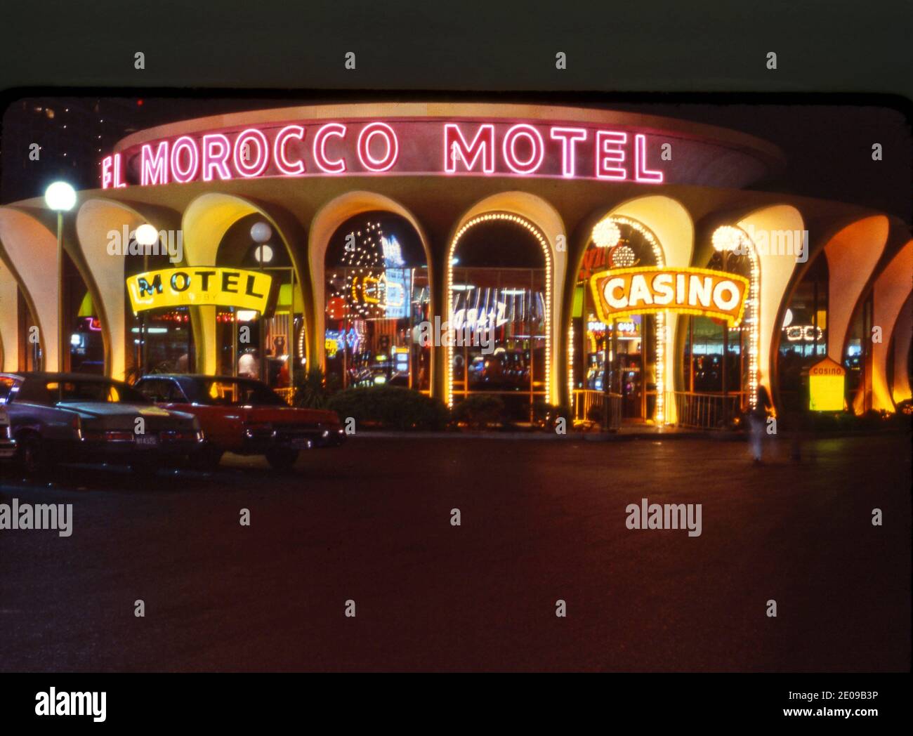 Il El Morocco Motel and Casino sulla Strip a Las Vegas, Nevada circa anni '70 Foto Stock