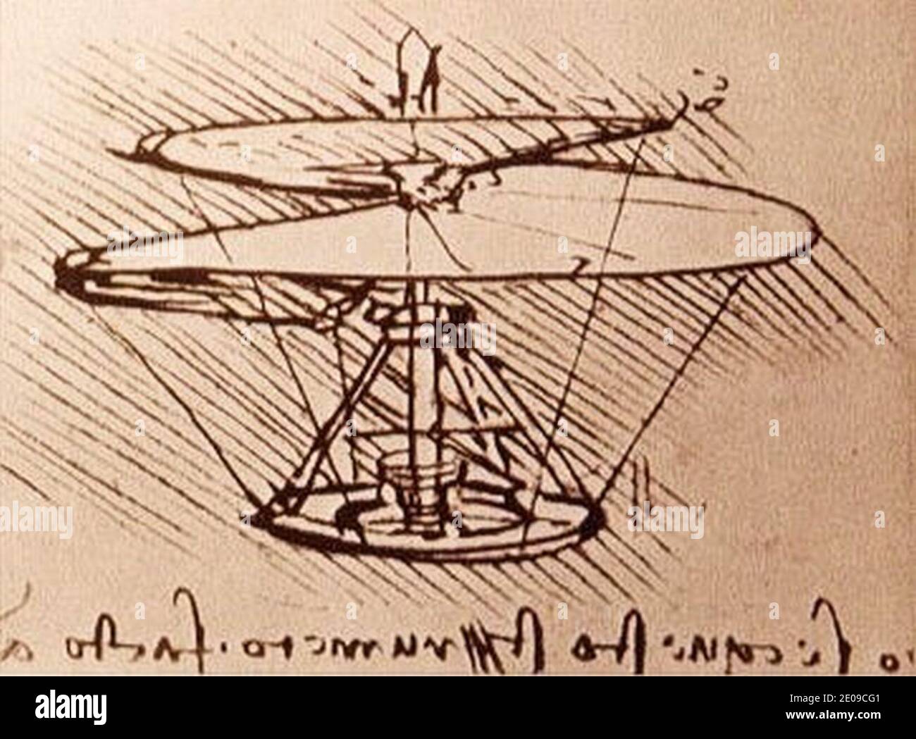 Elicottero Leonardo da Vinci. Foto Stock