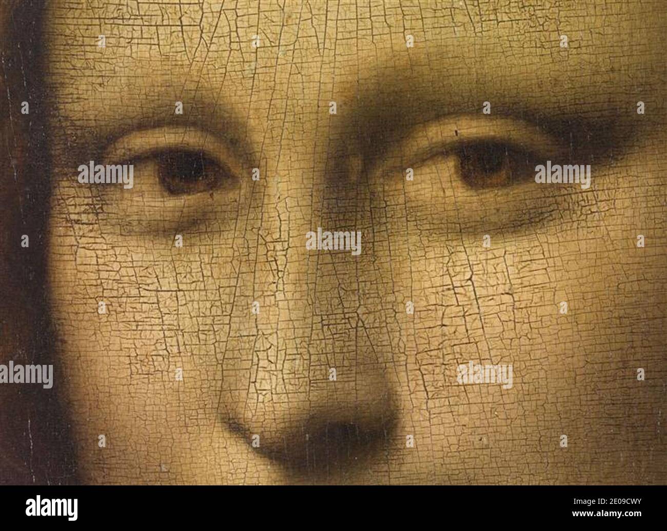 Leonardo di ser Piero da Vinci - Ritratto di Monna Lisa (dite la Joconde) - Louvre 779 - dettaglio (occhi). Foto Stock