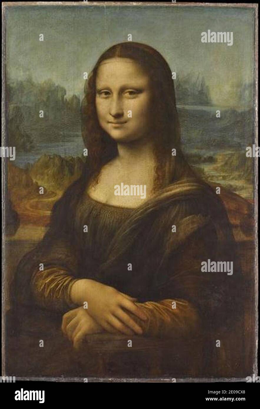 Leonardo di ser Piero da Vinci - Ritratto di Monna Lisa (dite la Joconde) - Louvre 779. Foto Stock