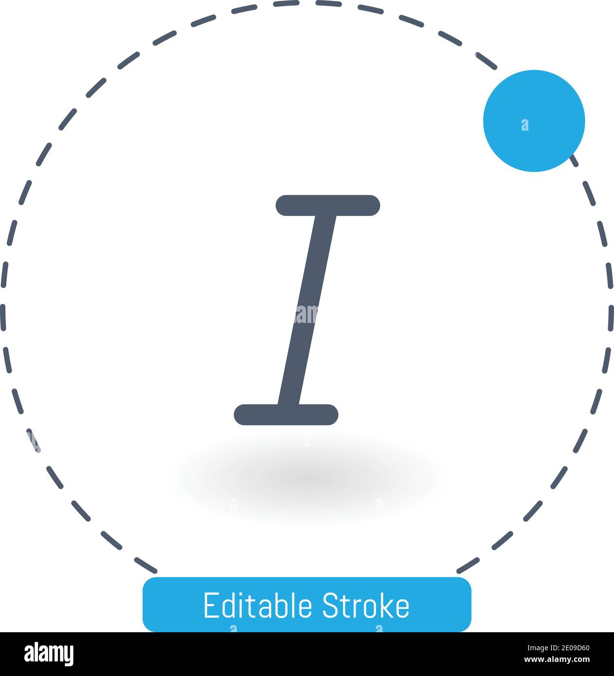 icona del vettore corsivo icone del contorno del tratto modificabili per il web e. cellulare Illustrazione Vettoriale