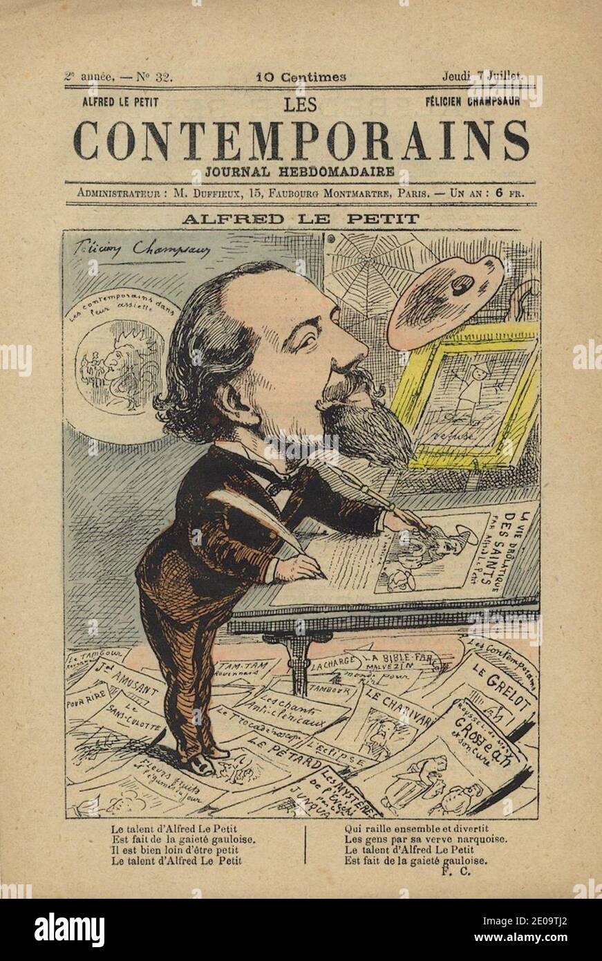 Les Contemporains N 32 Alfred le Petit. Foto Stock