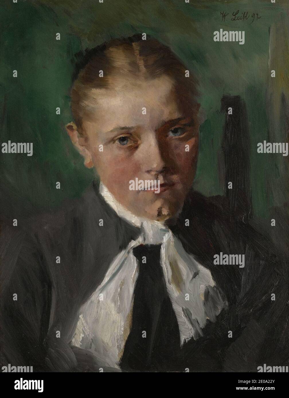 Wilhelm Leibl - Bauernmädchen. Foto Stock