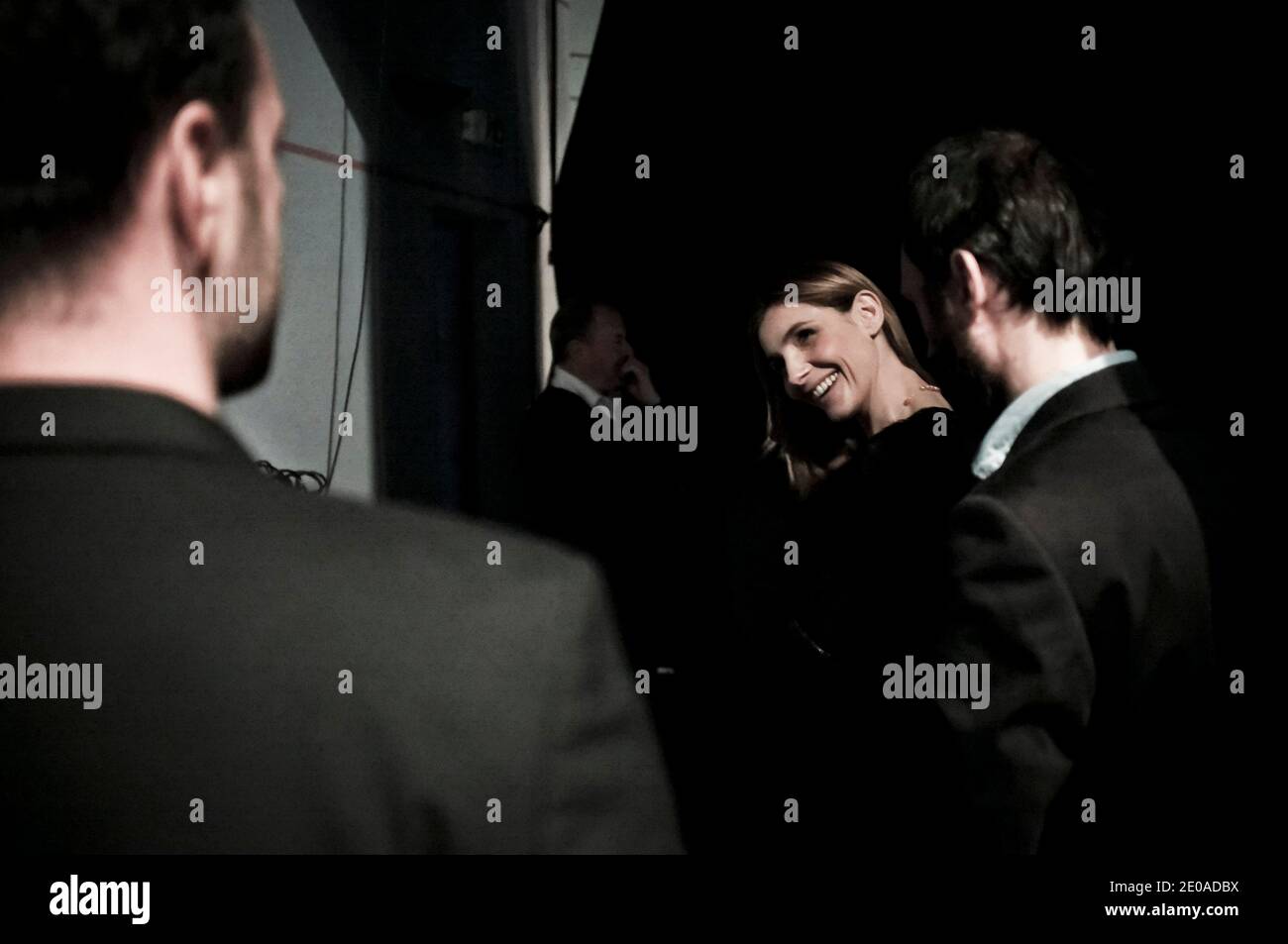 EXCLUSIVE - Clotilde Courau backstage prima del suo concerto a Varces-Allieres-et-Risset, Izere, Francia il 18 febbraio 2012. Foto di Daniel Giry/ABACAPRESS.COM Foto Stock