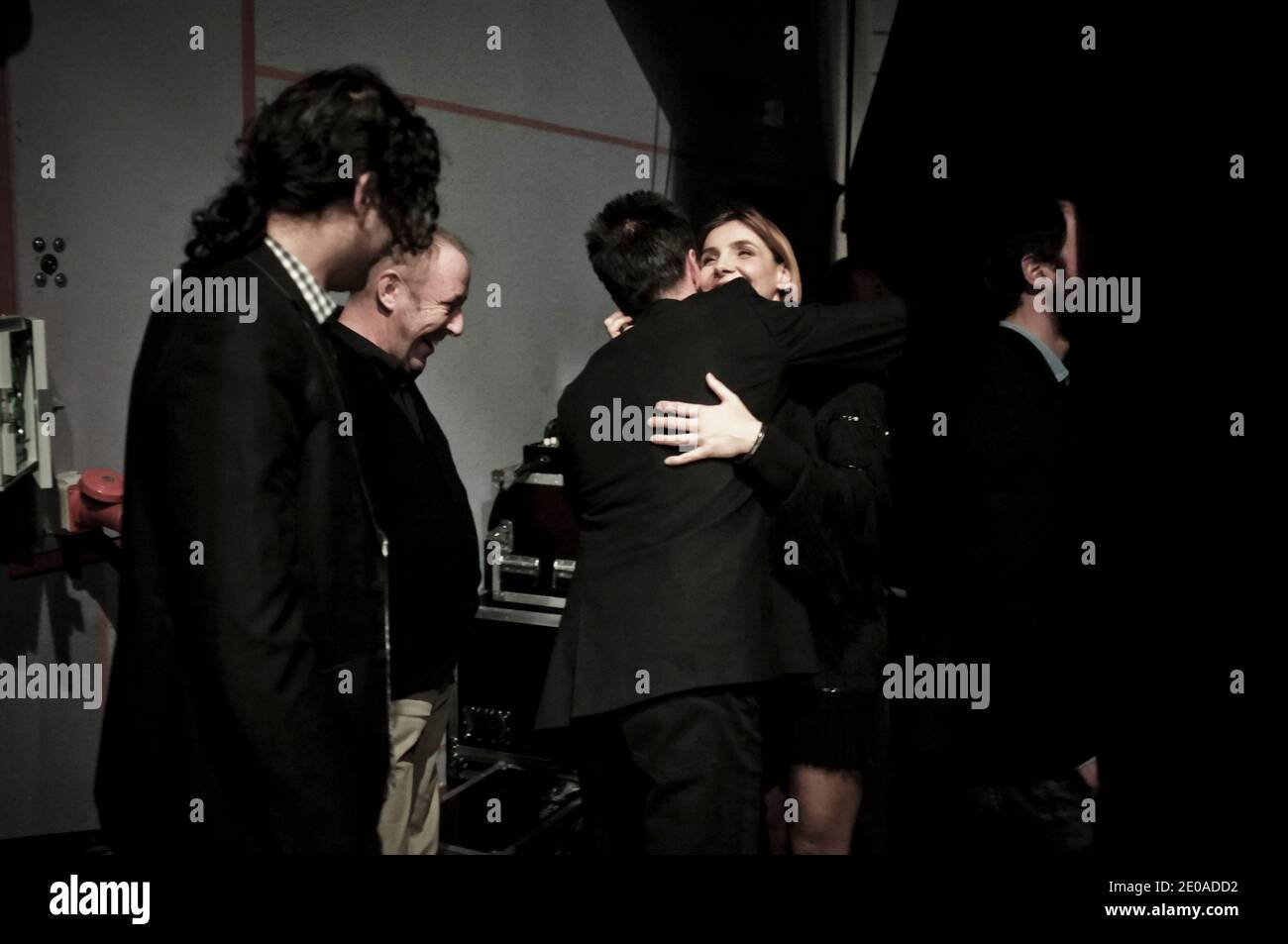 EXCLUSIVE - Clotilde Courau backstage prima del suo concerto a Varces-Allieres-et-Risset, Izere, Francia il 18 febbraio 2012. Foto di Daniel Giry/ABACAPRESS.COM Foto Stock