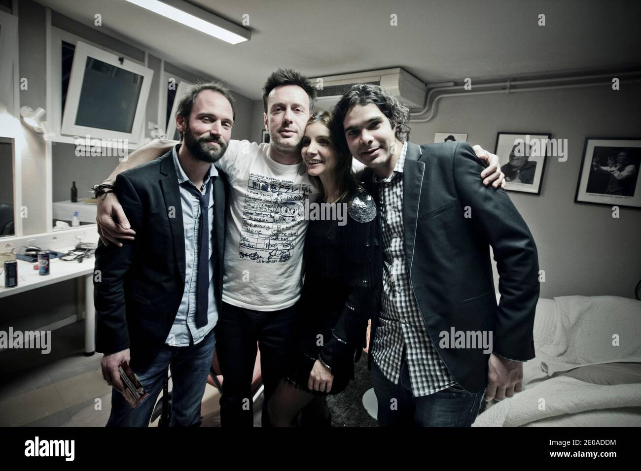 EXCLUSIVE - Clotilde Courau backstage prima del suo concerto a Varces-Allieres-et-Risset, Izere, Francia il 18 febbraio 2012. Foto di Daniel Giry/ABACAPRESS.COM Foto Stock