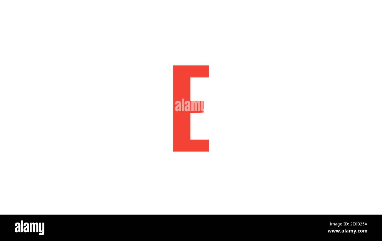 E Letter - Abstract Art Alphabet Letter e Logo. Foto Stock
