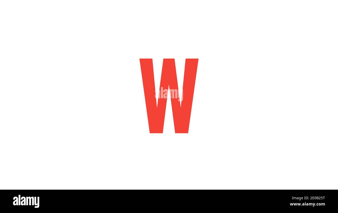 Lettera W - Abstract lettera alfabeto W Logo. Foto Stock